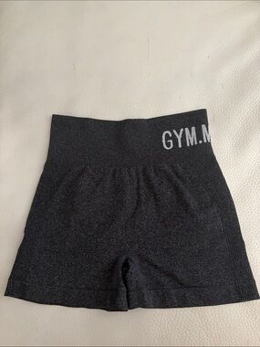 Seamless Scrunch High-Waist Black Bike Shorts